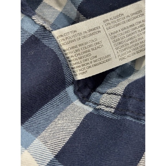 US Polo Assn Shirt Mens S Navy Plaid Collared Casual Long Sleeve Button Down - Picture 5 of 7